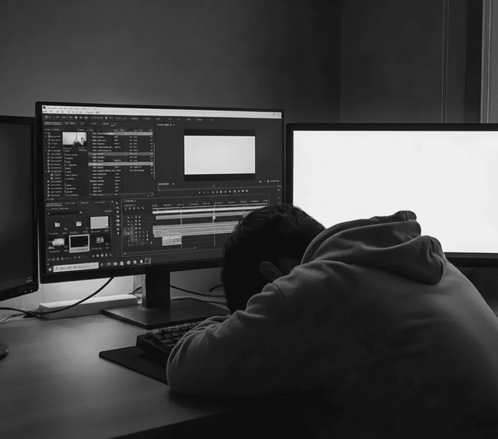 영상 편집 작업 화면